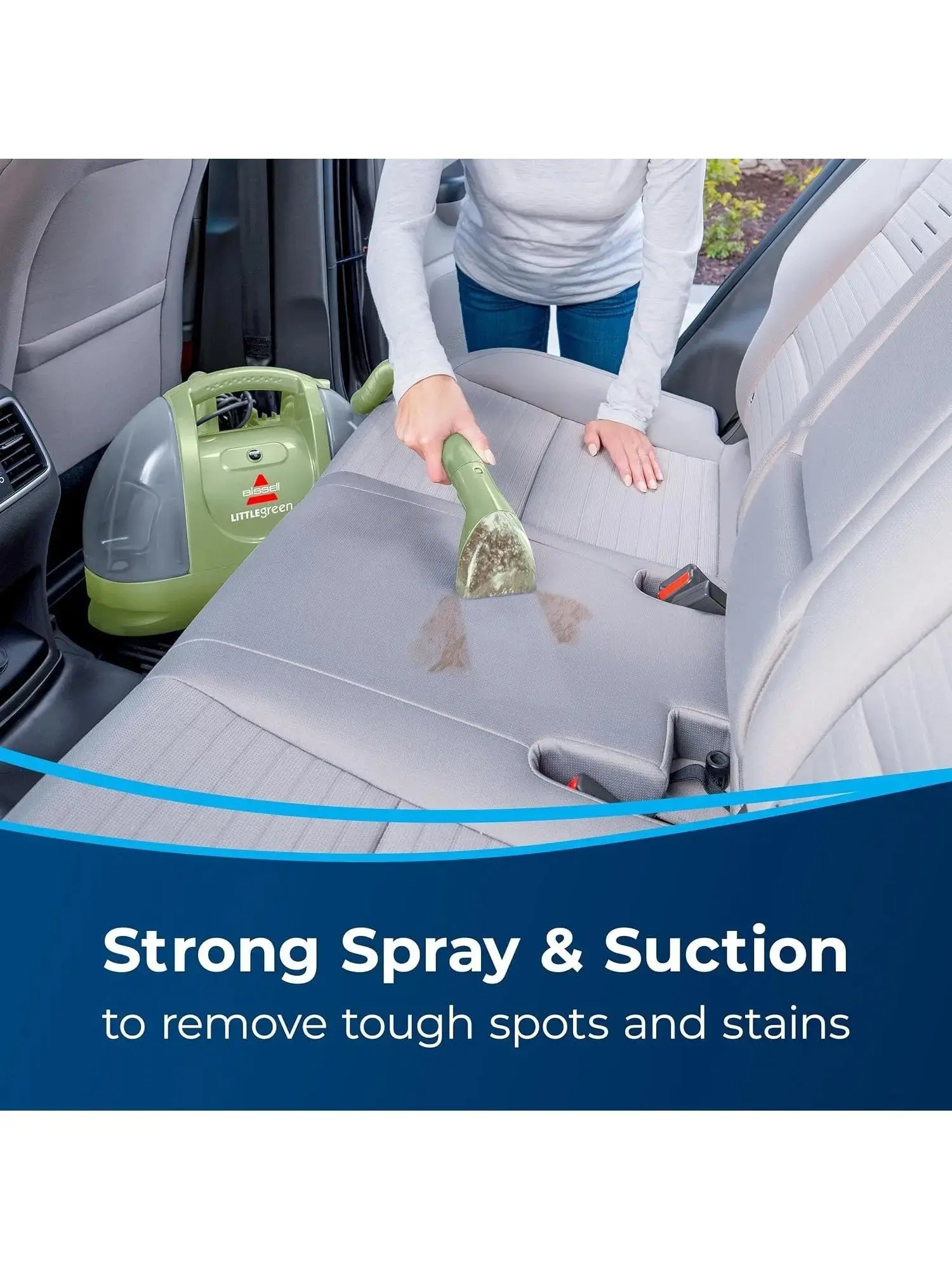 BISSELL Little Green Víceúčelový přenosný čistič koberců a čalounění, čistič automobilů a detailérů, s exkluzivním speciálním nářadím, zelený