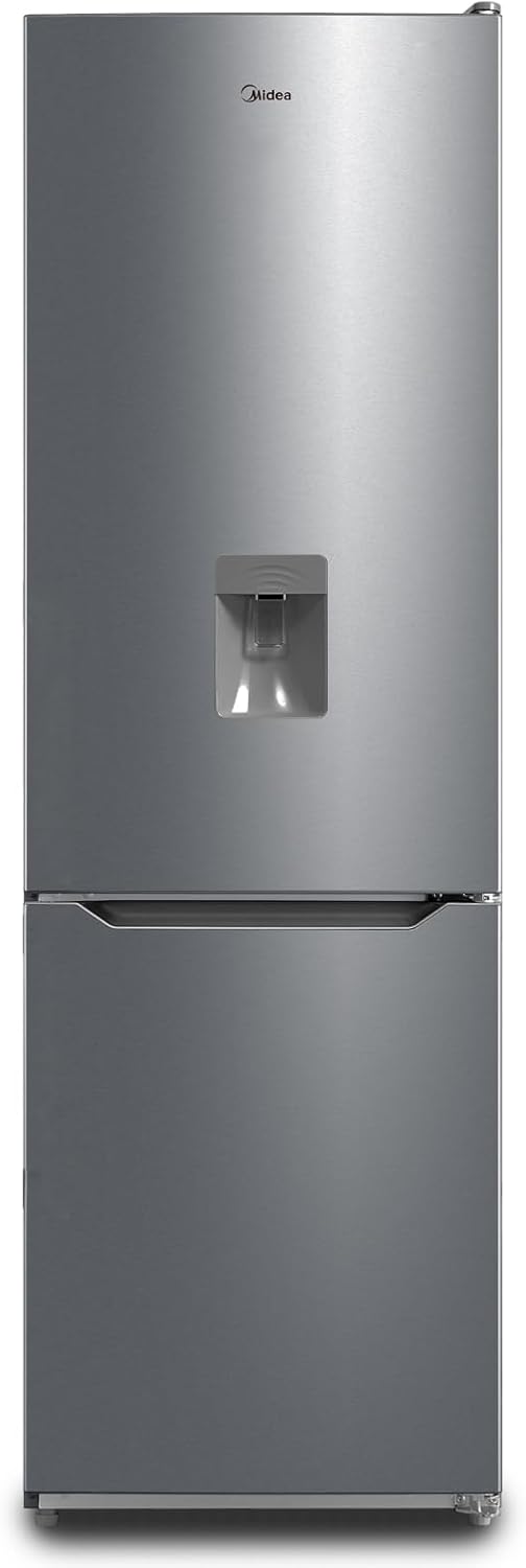 Midea MERB276FGE02A Chladnička s vestavěným mrazákem 270 l, Total Nofrost, 219 kWh/rok, 54,5 x 62,5 x 180 cm, Nastavitelný termostat, Nerezová ocel