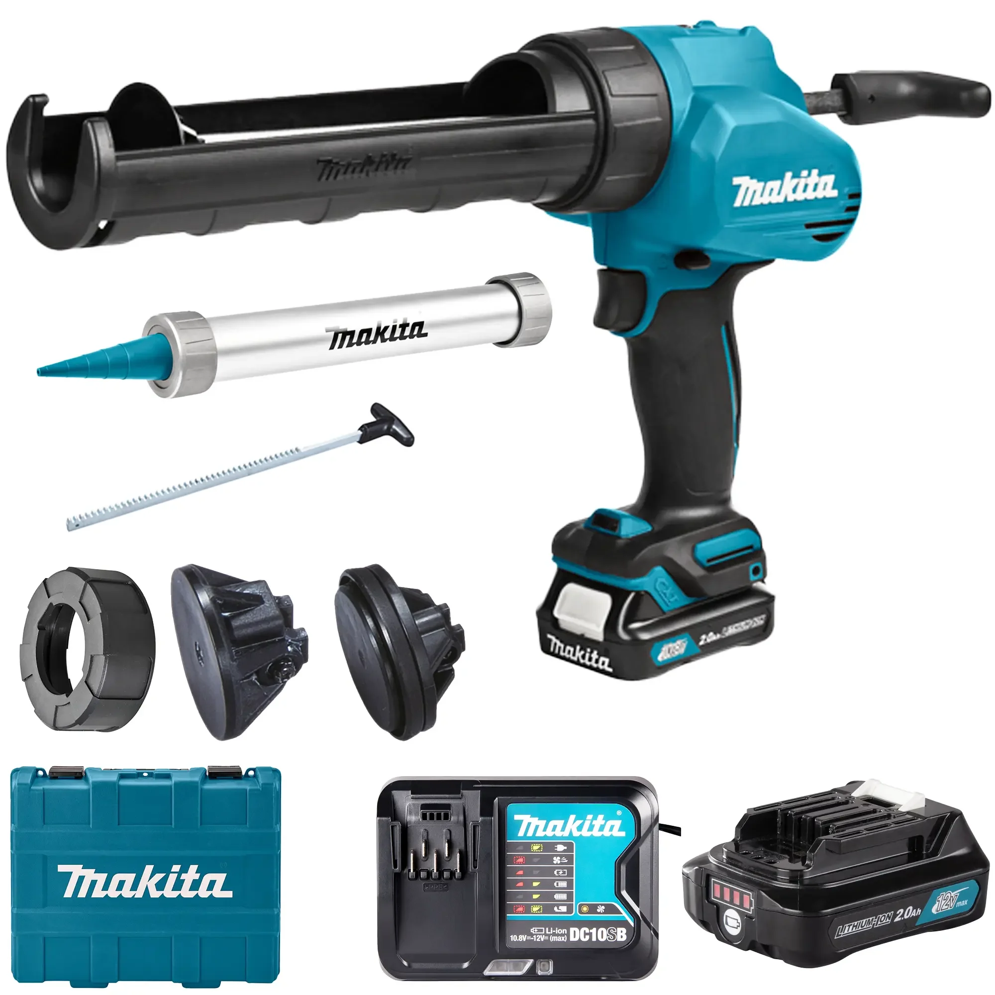 Makita CG100DSAX 12V 2Ah silikonová pistole – kompaktní a dobíjecí