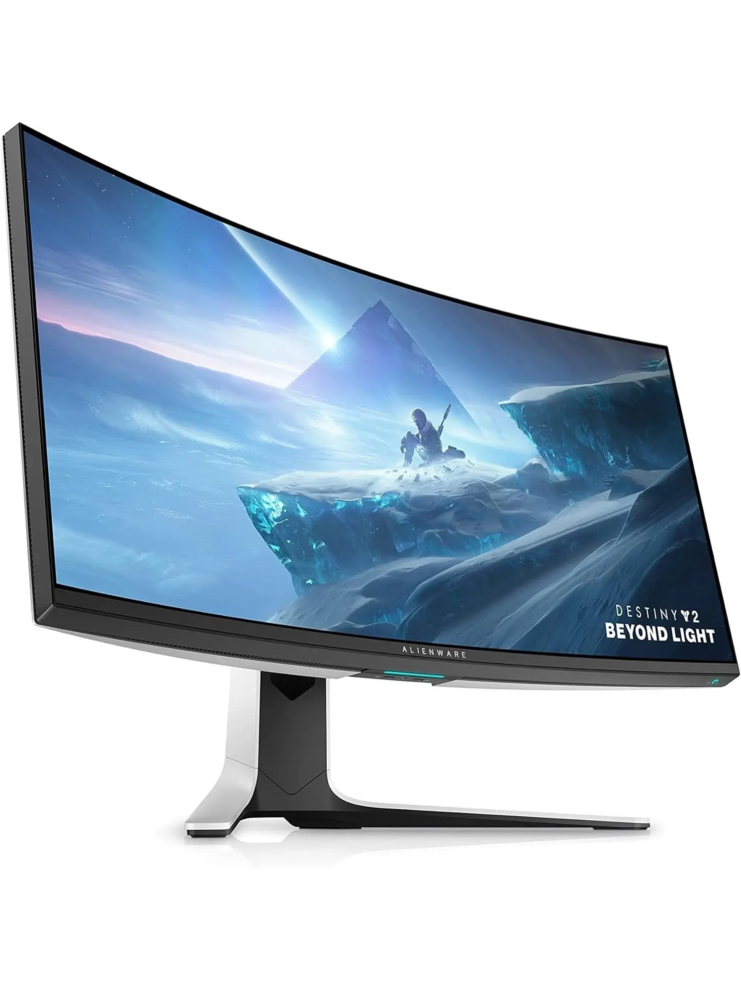Herní monitor Alienware Ultrawide Curved 38 palců, obnovovací frekvence 144 Hz, rozlišení 3840 x 1600 WQHD, IPS, NVIDIA G-SYNC Ultimate, doba odezvy 1 ms, zakřivení 2300R, VESA Display HDR 600, AW3821DW - bílý