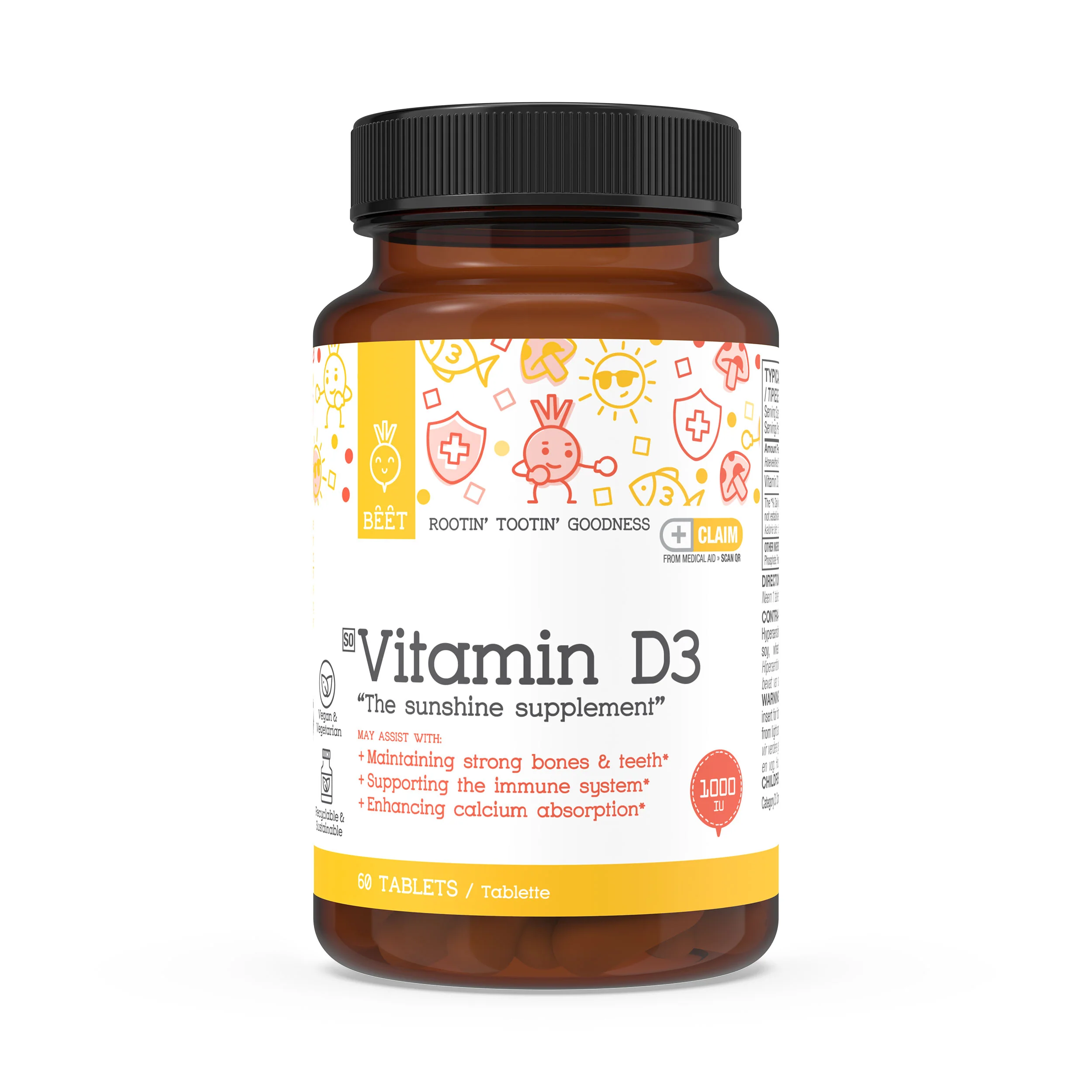 Vitamin D3 1000iu (Cholecalciferol) 60 Tablets