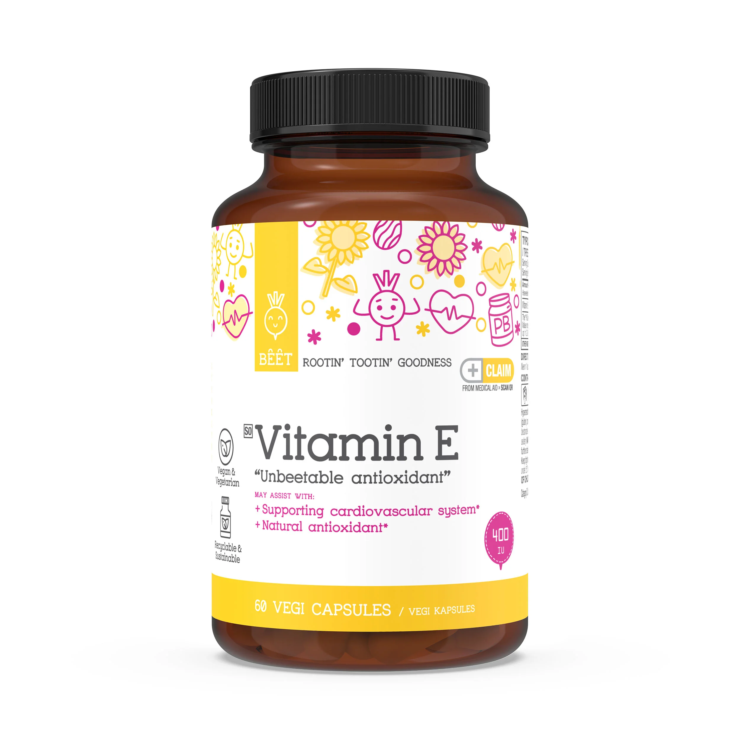 Vitamin E 400iu (Providing 268mg D-Alpha Tocopherol) 60 Vegi Capsules