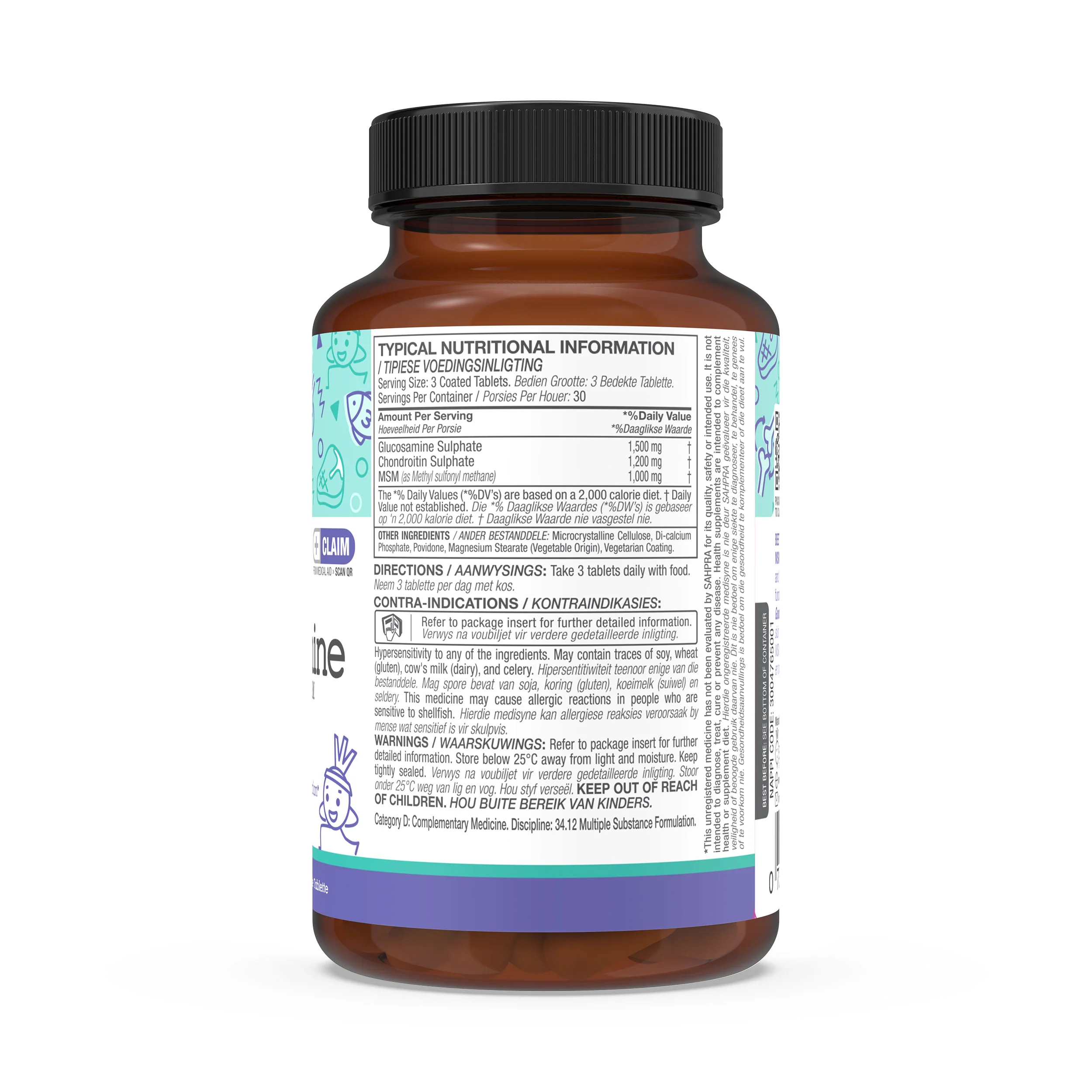 Glucosamine 1500mg with Chondroitin 1200mg & MSM 1000mg 90 Coated Tablets