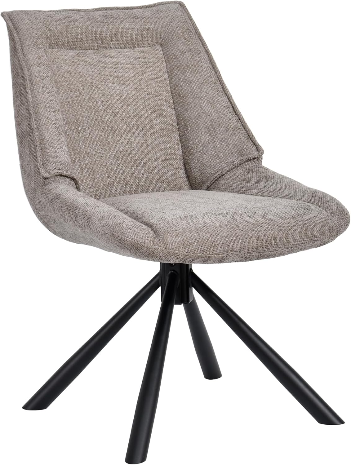 Duhome Esszimmerstuhl, Chenille-Stoff, 180° drehbar