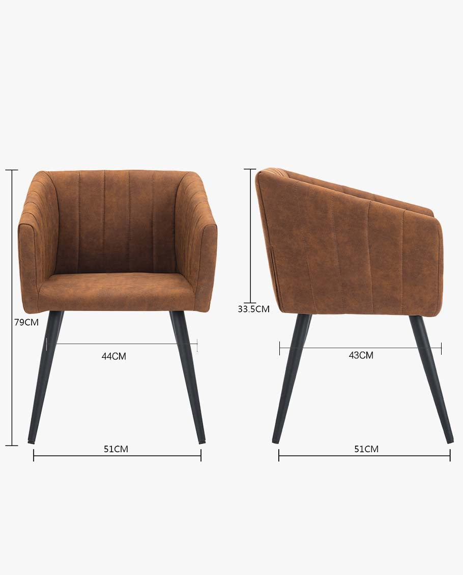 Esszimmerstuhl aus Stoff (Samt) Farbauswahl Retro Design Stuhl mit Rückenlehne Sessel Metallbeine Duhome 8065