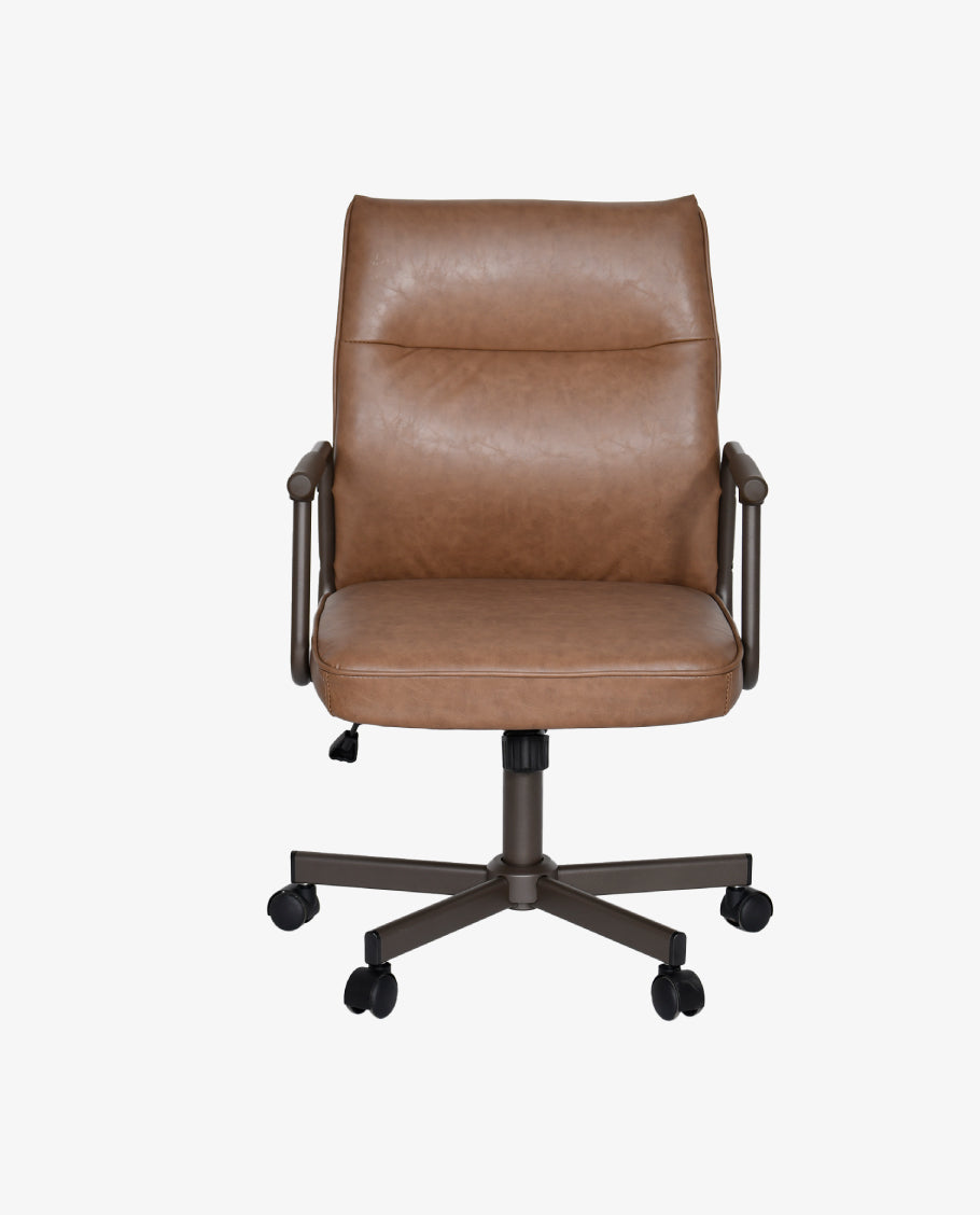 Höhenverstellbarer Bürostuhl mit 360°-Drehung aus PVC