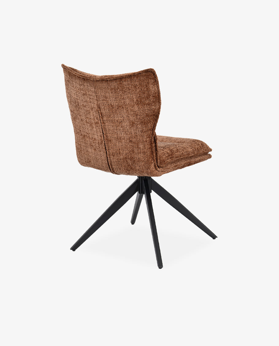 Duhome Drehbarer Chenille-Polsterstuhl mit 360°-Rotation und automatischer Rückstellung