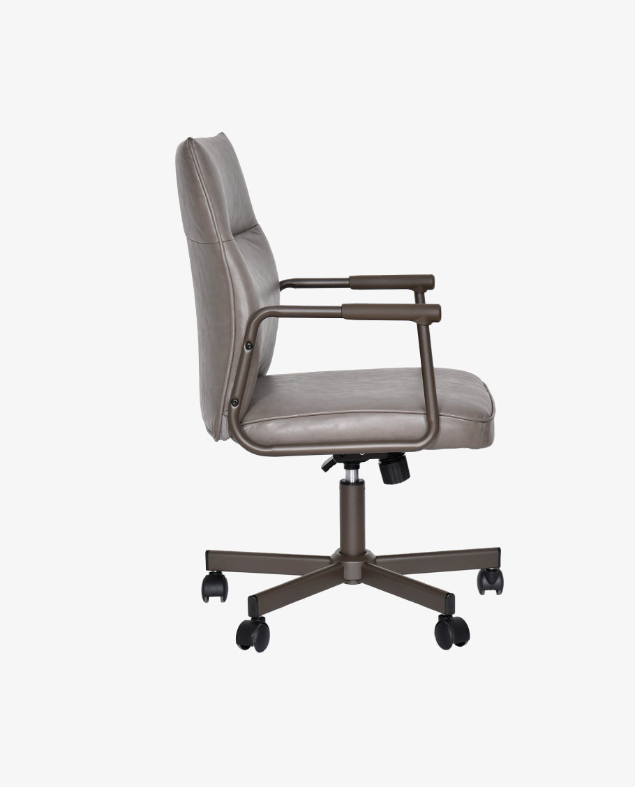 Höhenverstellbarer Bürostuhl mit 360°-Drehung aus PVC