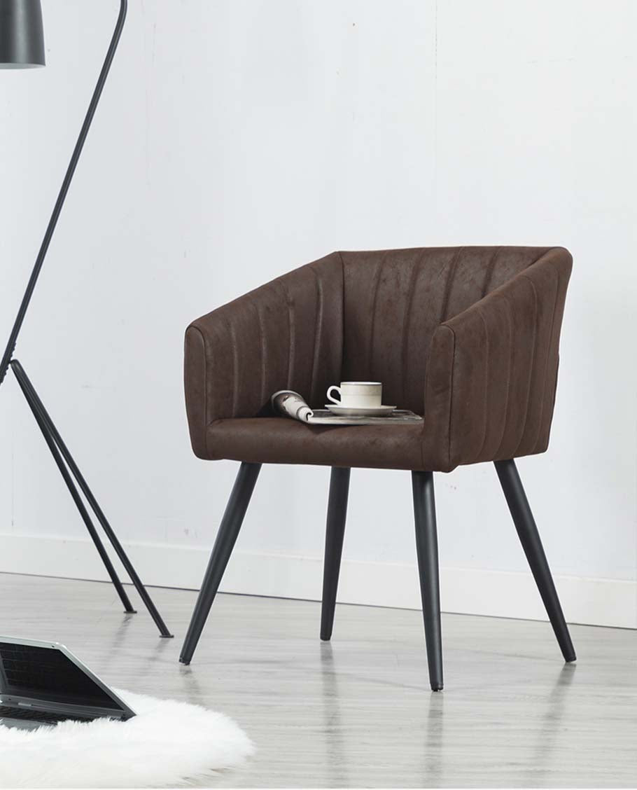 Esszimmerstuhl aus Stoff (Samt) Farbauswahl Retro Design Stuhl mit Rückenlehne Sessel Metallbeine Duhome 8065