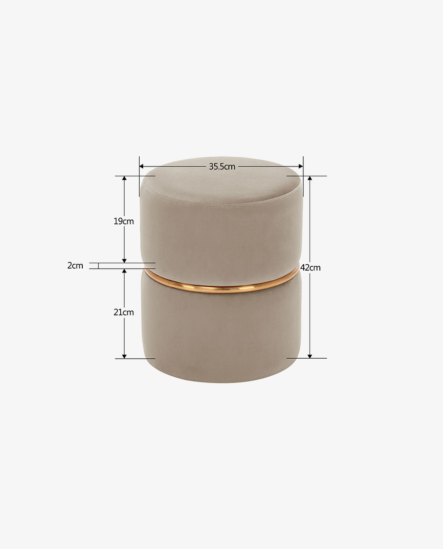 Duhome Sitzhocker Hocker Rund Polsterhocker Schminkhocker edles Design 9123