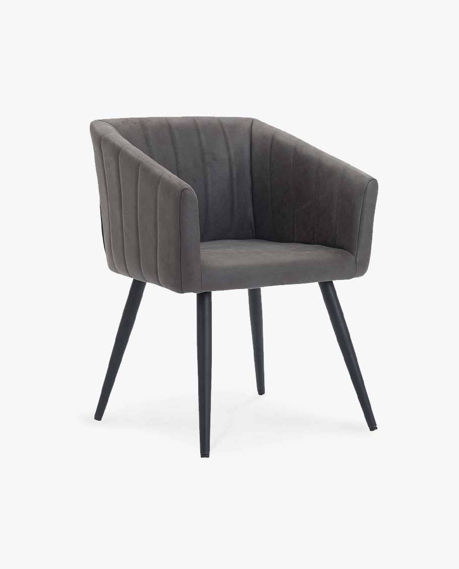 Esszimmerstuhl aus Stoff (Samt) Farbauswahl Retro Design Stuhl mit Rückenlehne Sessel Metallbeine Duhome 8065