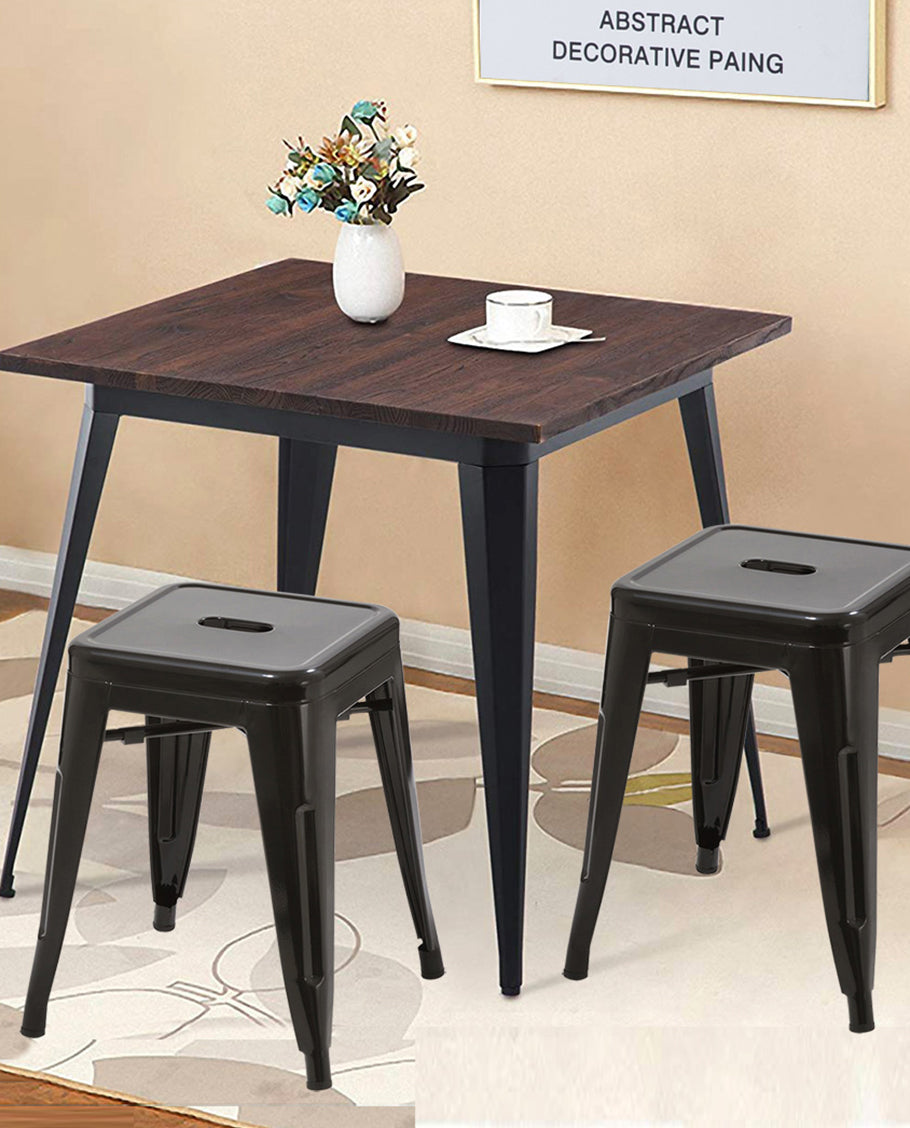 Duhome Eisen / Metall Hocker Höhe 46 cm Arbeitshocker Stapelbar und Robust Industry Design Farbauswahl 665A