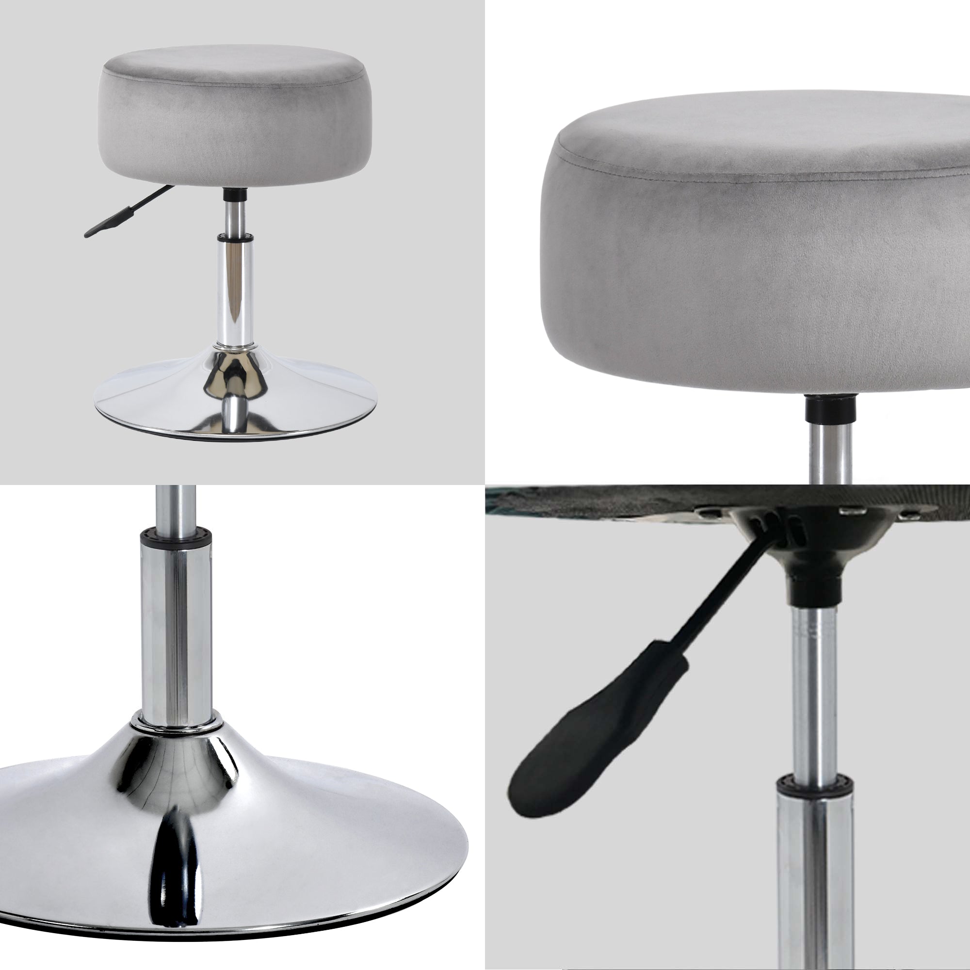 Drehhocker Sitzhocker Hocker RUND höhenverstellbar drehbar aus Kunstleder Farbauswahl Duhome 428S