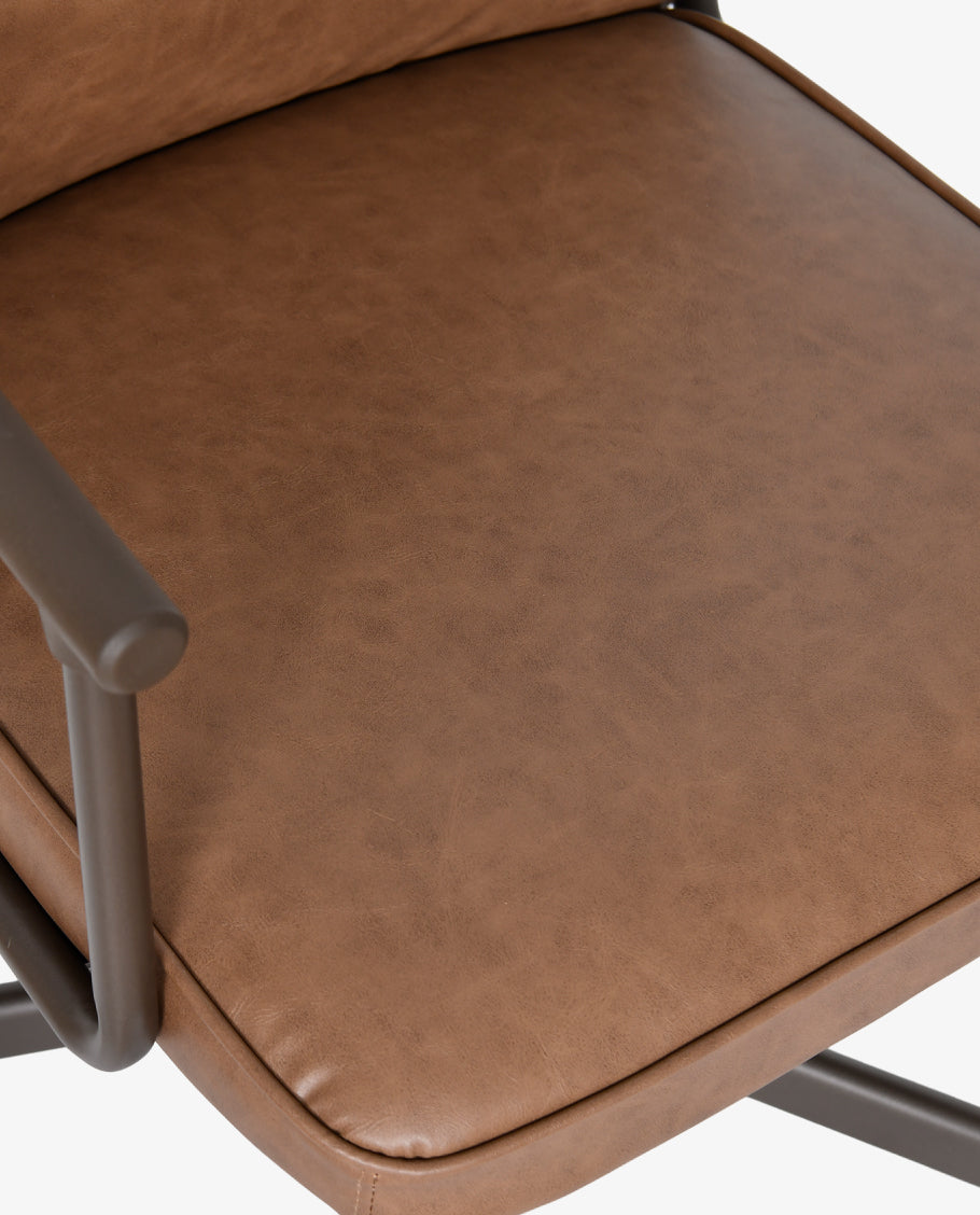 Höhenverstellbarer Bürostuhl mit 360°-Drehung aus PVC