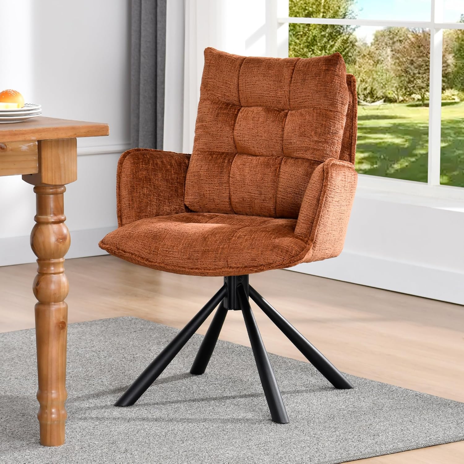 Duhome 180° drehbarer Esszimmerstuhl mit automatischer Liegefunktion