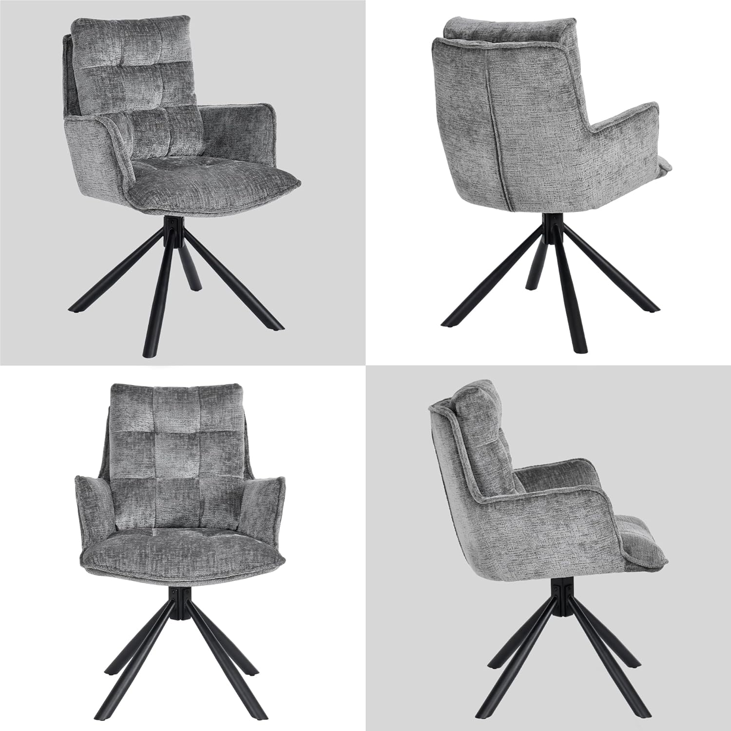 Duhome 180° drehbarer Esszimmerstuhl mit automatischer Liegefunktion