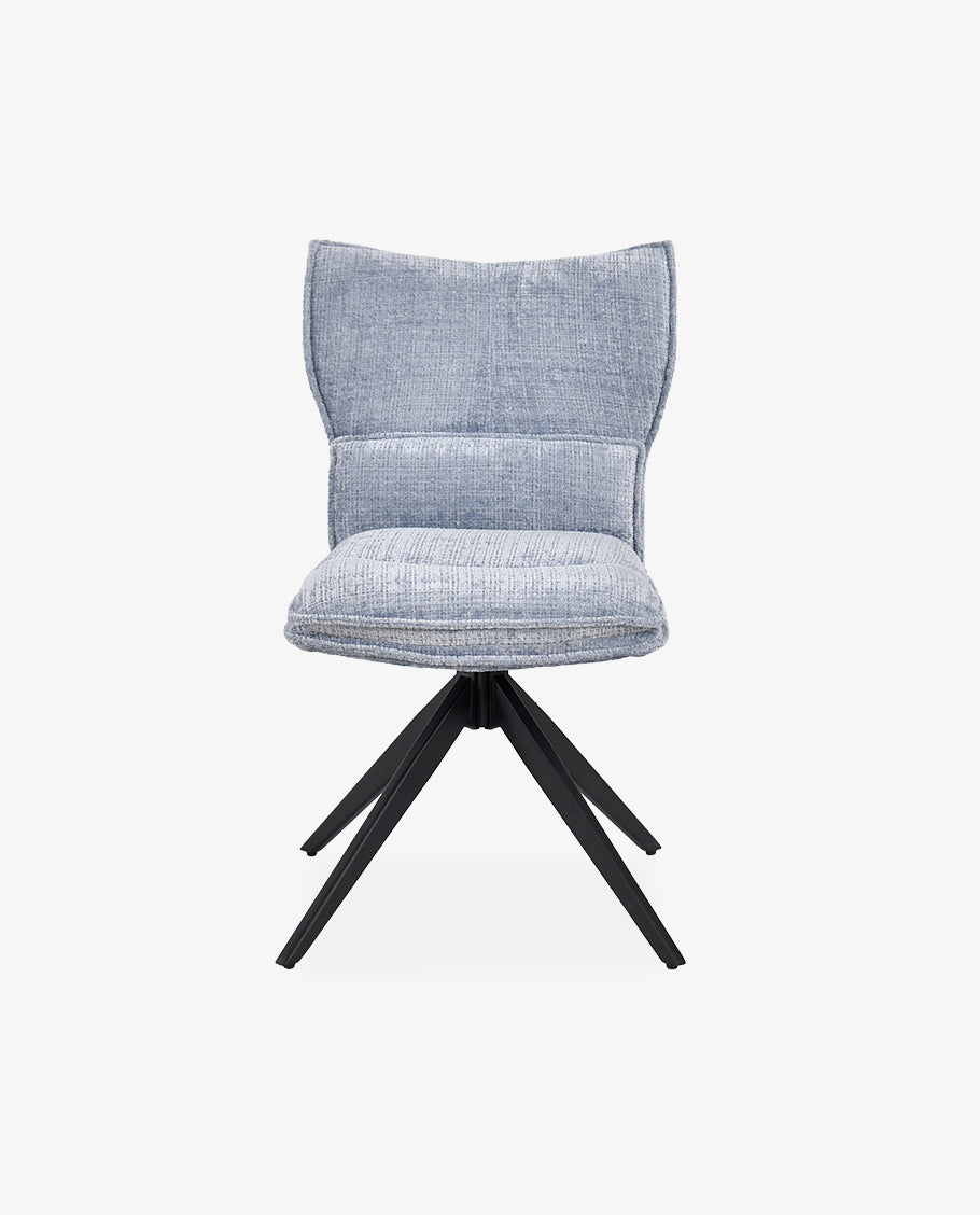 Duhome Drehbarer Chenille-Polsterstuhl mit 360°-Rotation und automatischer Rückstellung