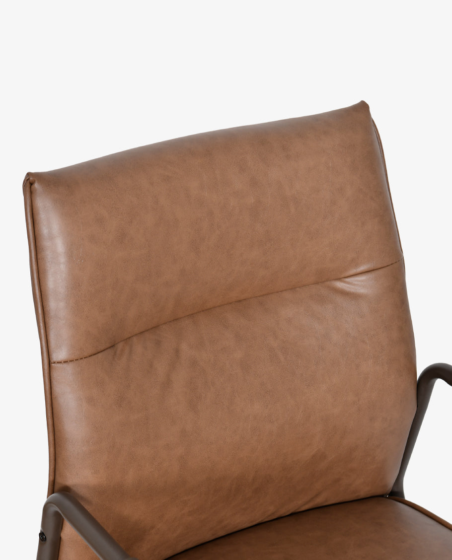 Höhenverstellbarer Bürostuhl mit 360°-Drehung aus PVC