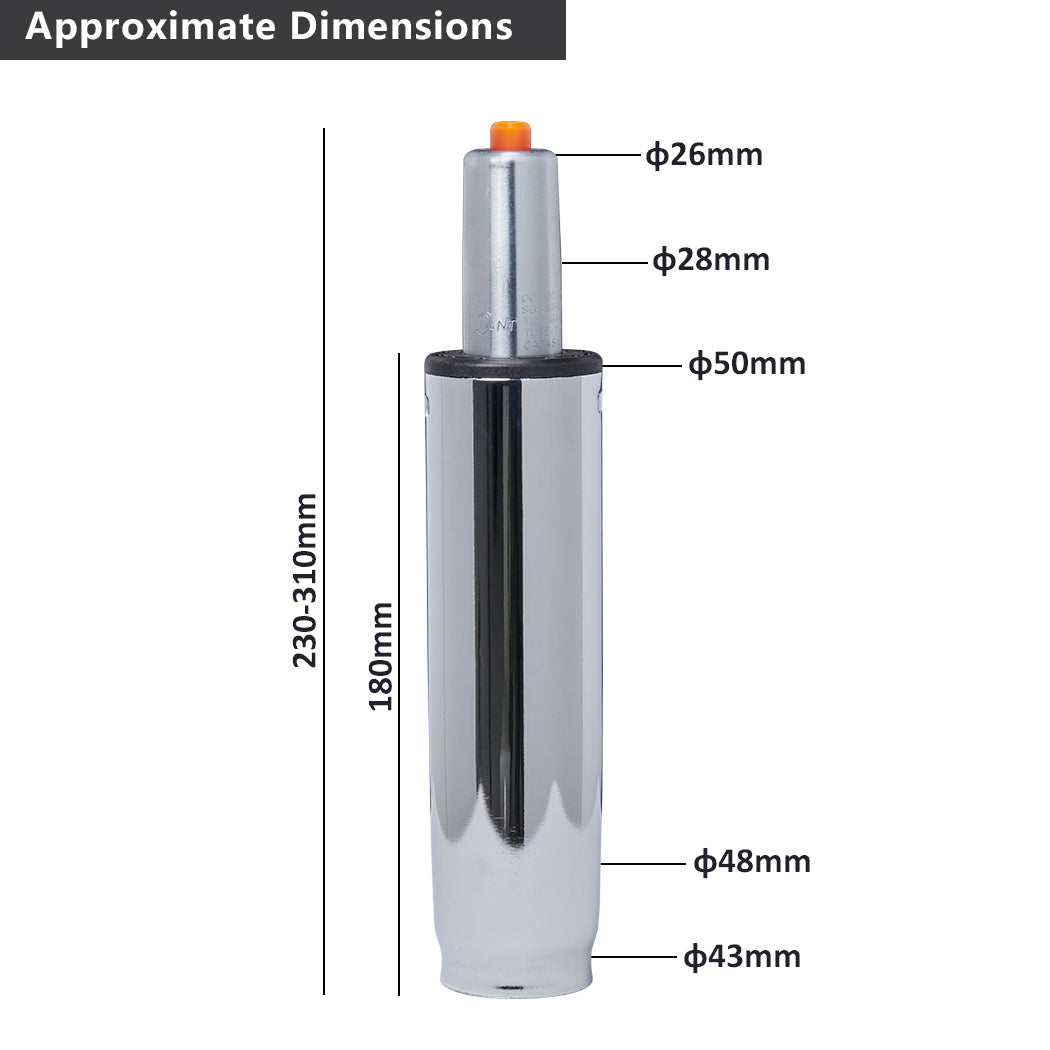 Duhome Gasdruckfeder Gasfeder Gas lift Höhenverstellung für Stühle bis 180 kg Größenauswahl