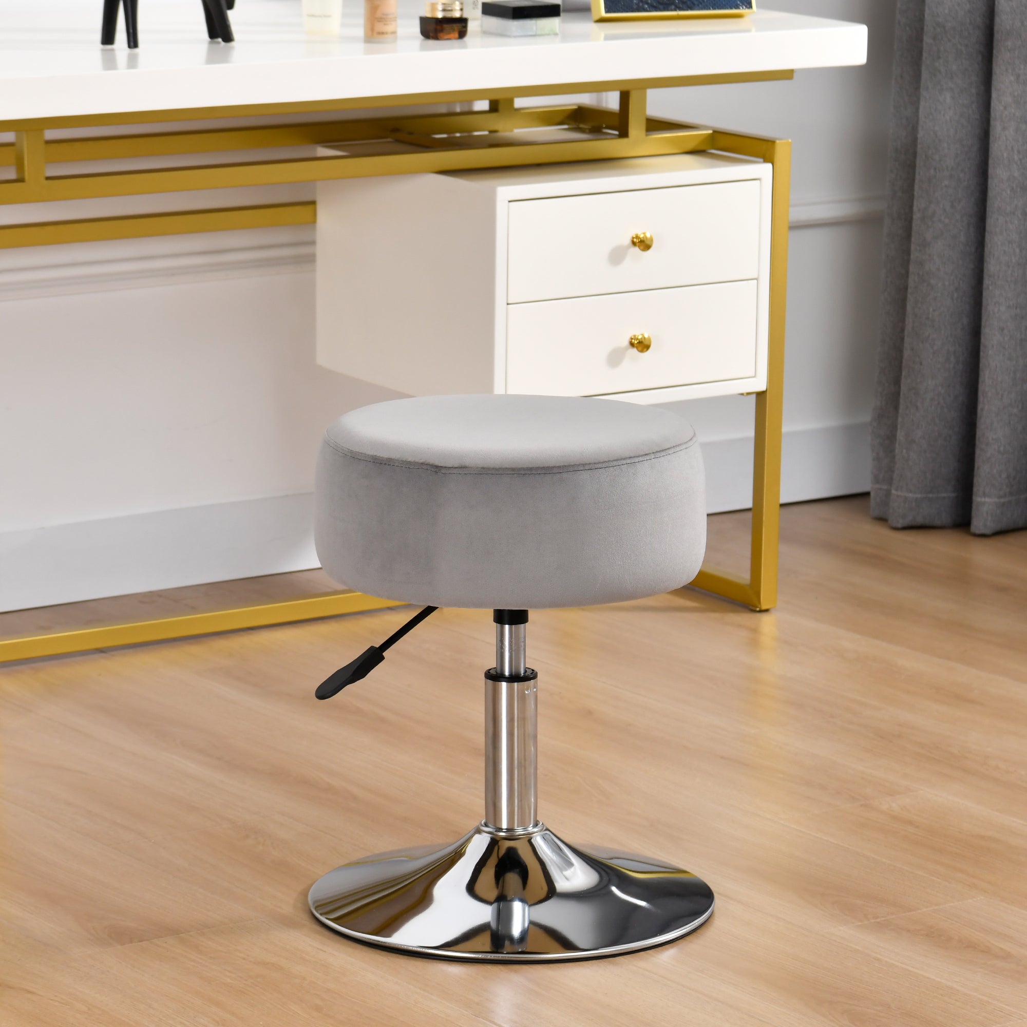 Drehhocker Sitzhocker Hocker RUND höhenverstellbar drehbar aus Kunstleder Farbauswahl Duhome 428S