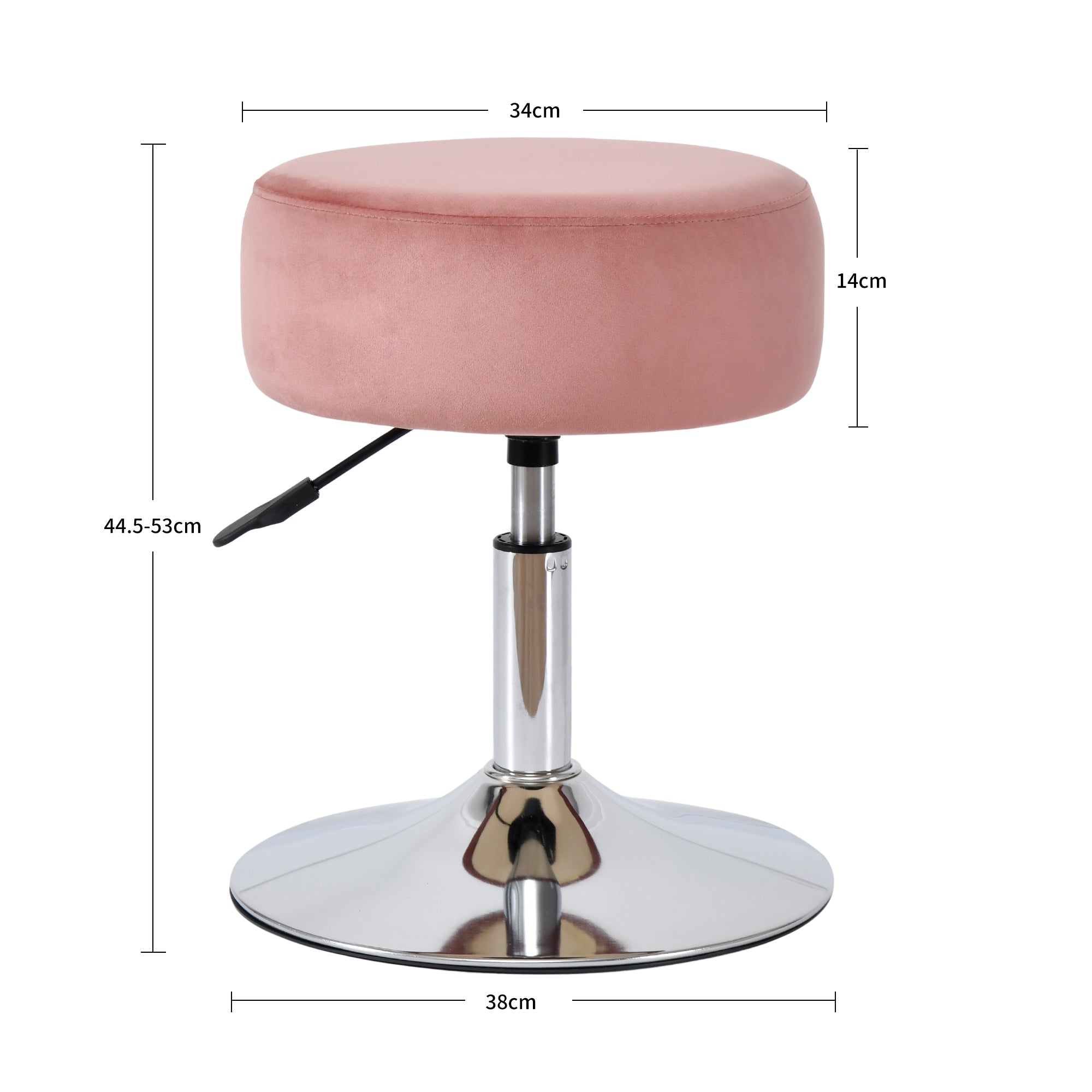 Drehhocker Sitzhocker Hocker RUND höhenverstellbar drehbar aus Kunstleder Farbauswahl Duhome 428S