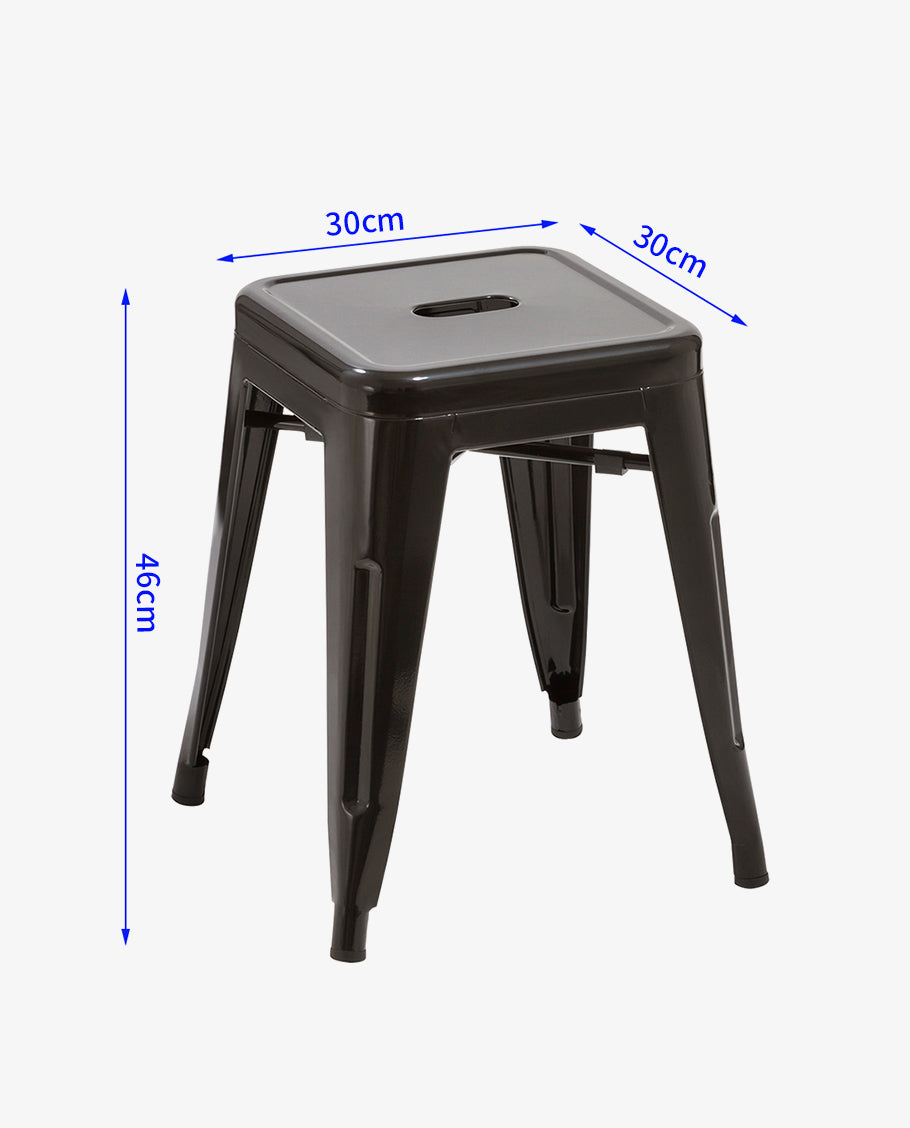 Duhome Eisen / Metall Hocker Höhe 46 cm Arbeitshocker Stapelbar und Robust Industry Design Farbauswahl 665A