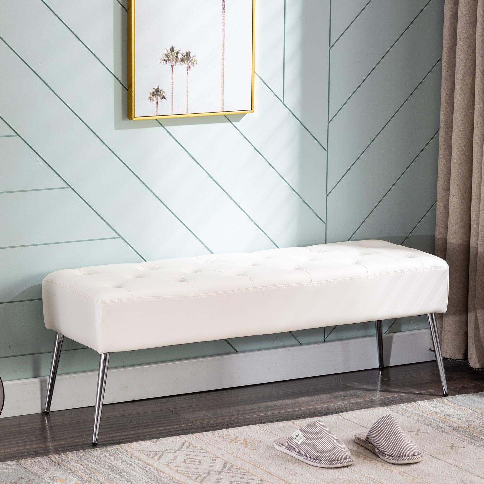 Duhome Sitzbank Polsterbank Schminkhocker Schminkbank edles Design 9130C