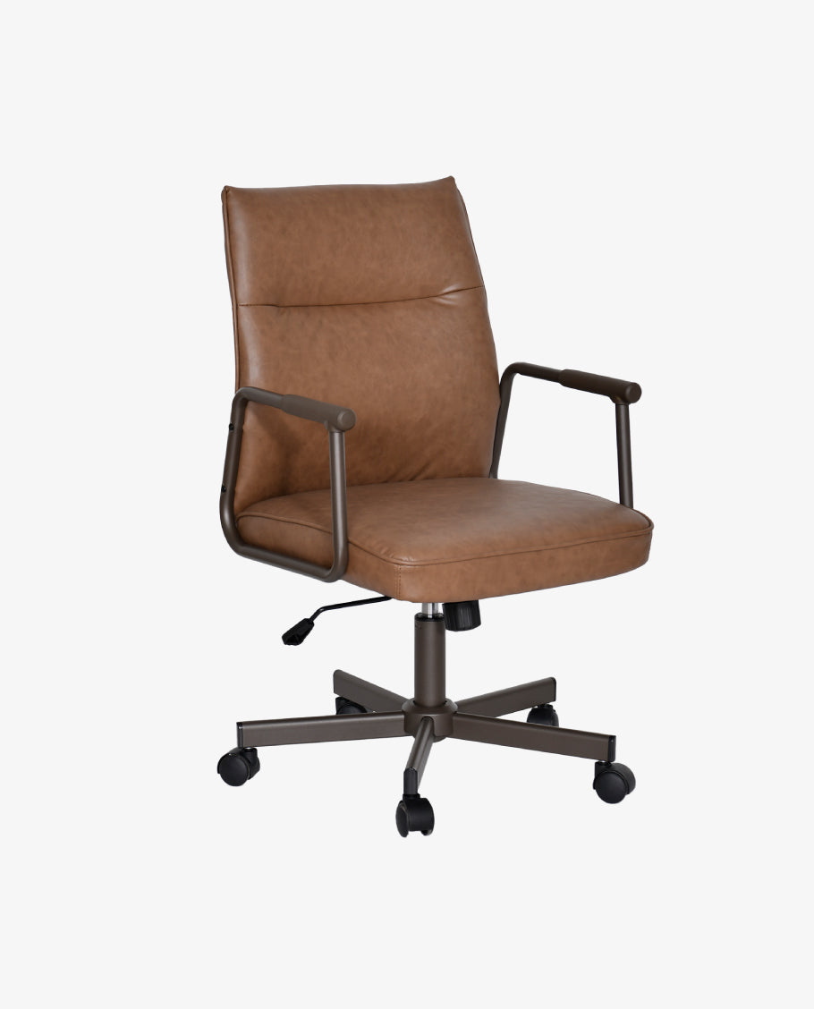 Höhenverstellbarer Bürostuhl mit 360°-Drehung aus PVC