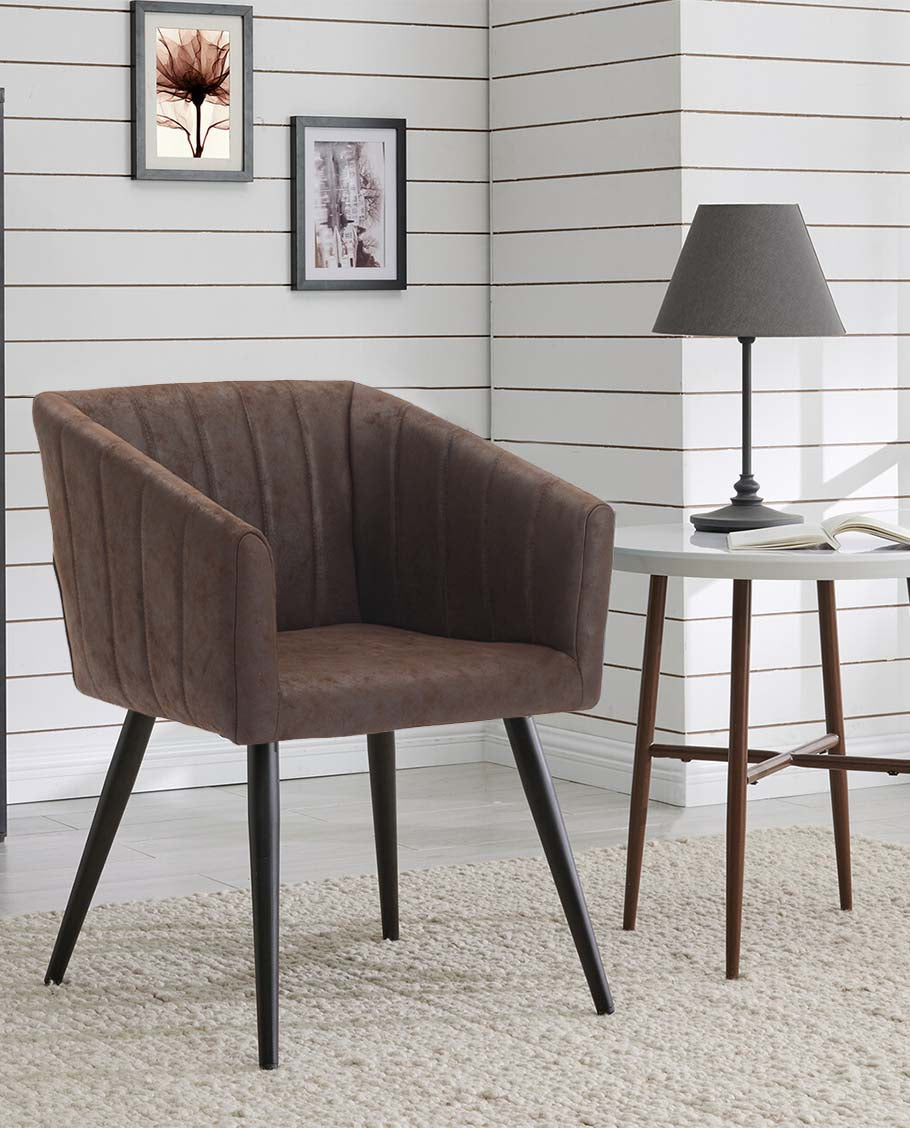 Esszimmerstuhl aus Stoff (Samt) Farbauswahl Retro Design Stuhl mit Rückenlehne Sessel Metallbeine Duhome 8065