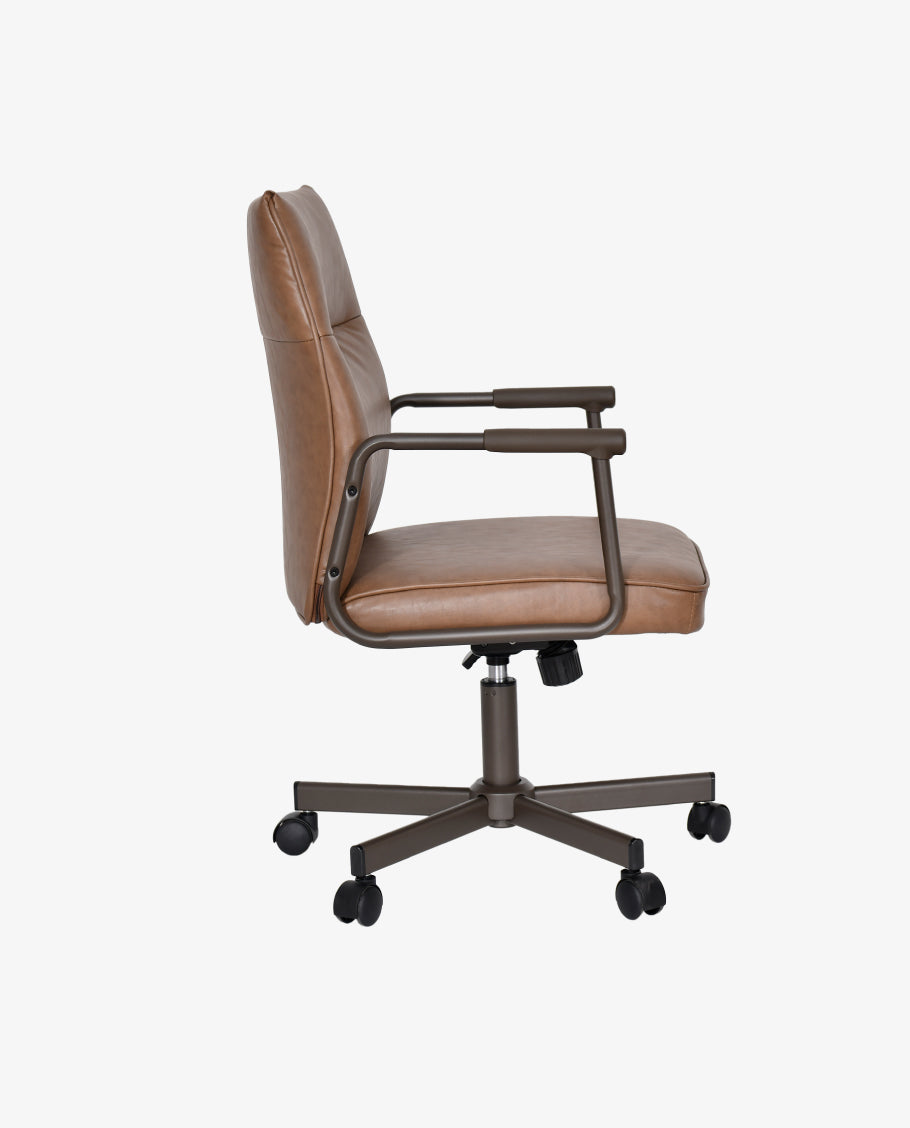 Höhenverstellbarer Bürostuhl mit 360°-Drehung aus PVC