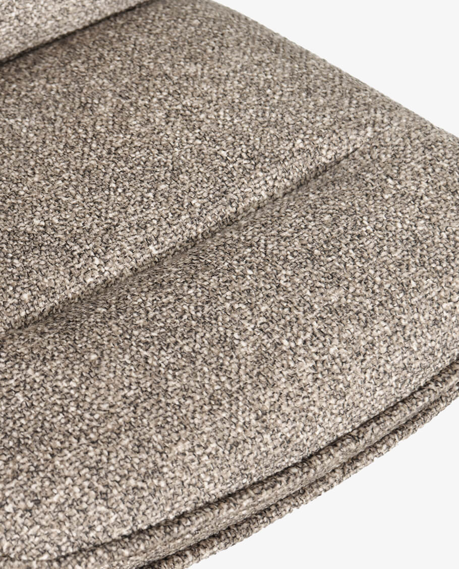 Höhenverstellbarer Drehbarer Bouclé-Barhocker mit Fußstütze