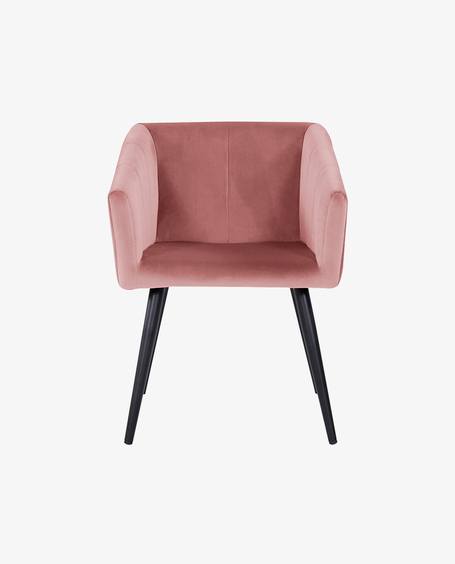 Esszimmerstuhl aus Stoff (Samt) Farbauswahl Retro Design Stuhl mit Rückenlehne Sessel Metallbeine Duhome 8065