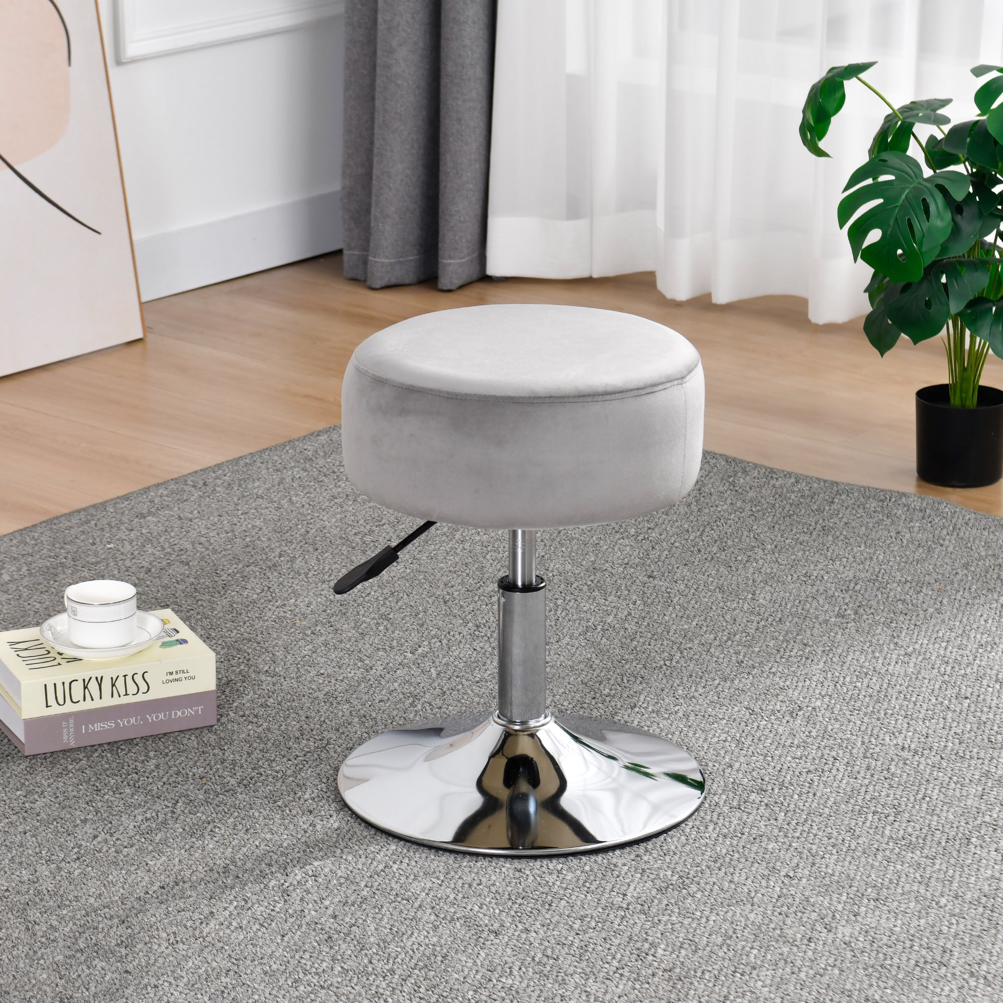 Drehhocker Sitzhocker Hocker RUND höhenverstellbar drehbar aus Kunstleder Farbauswahl Duhome 428S