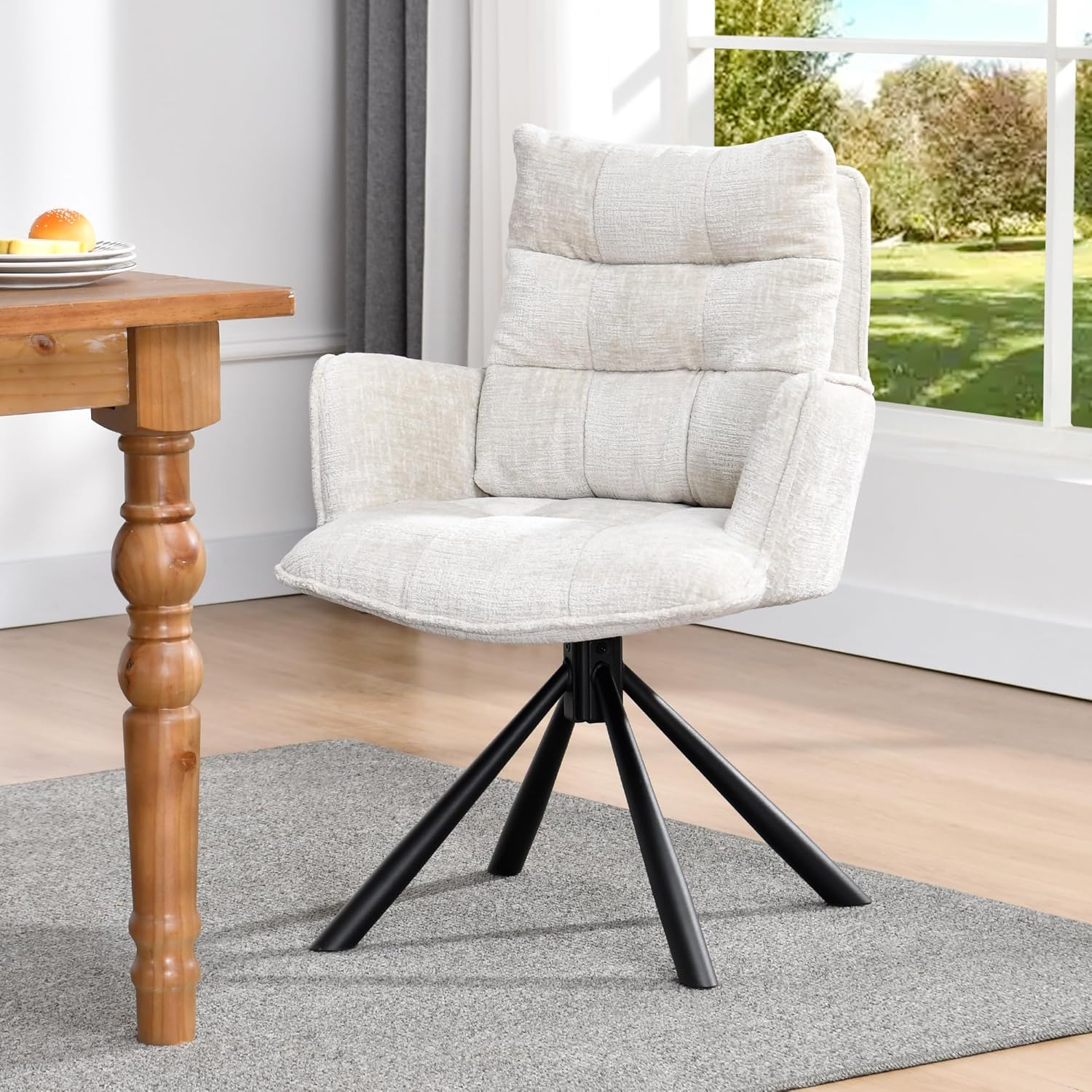 Duhome 180° drehbarer Esszimmerstuhl mit automatischer Liegefunktion