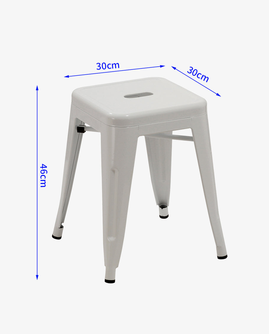 Duhome Eisen / Metall Hocker Höhe 46 cm Arbeitshocker Stapelbar und Robust Industry Design Farbauswahl 665A