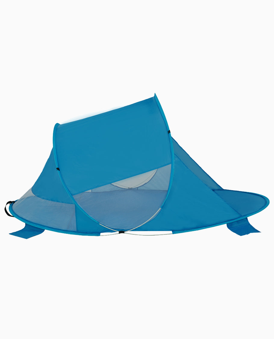 Strandmuschel Pop Up Strandzelt Blau Polyester blitzschneller Aufbau Wetter- und Sichtschutz Duhome BT-006