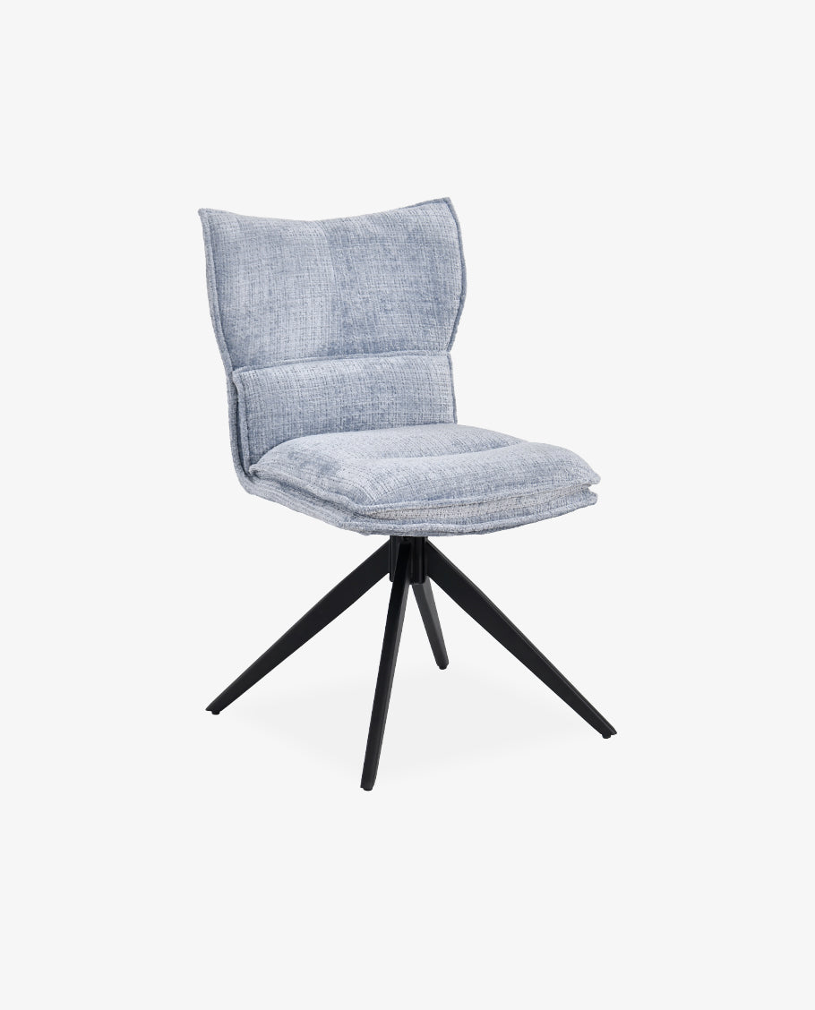 Duhome Drehbarer Chenille-Polsterstuhl mit 360°-Rotation und automatischer Rückstellung