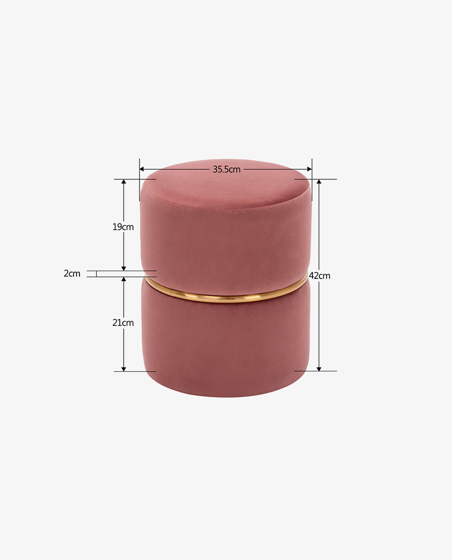 Duhome Sitzhocker Hocker Rund Polsterhocker Schminkhocker edles Design 9123