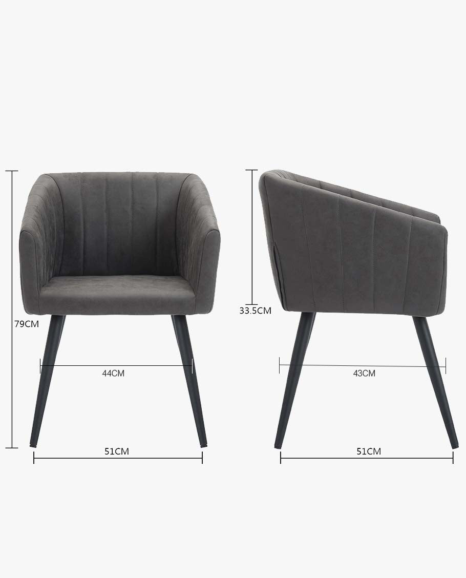 Esszimmerstuhl aus Stoff (Samt) Farbauswahl Retro Design Stuhl mit Rückenlehne Sessel Metallbeine Duhome 8065