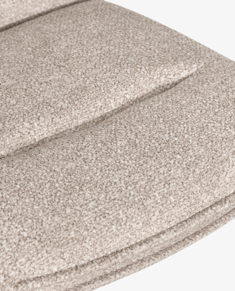 Höhenverstellbarer Drehbarer Bouclé-Barhocker mit Fußstütze