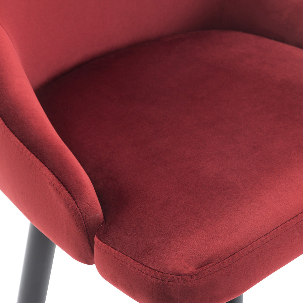 2x Barhocker Barstuhl aus Stoff Samt Gestell aus Metall Tresenhocker Bar Sessel gut gepolstert mit Lehne Farbauswahl Duhome 5170G