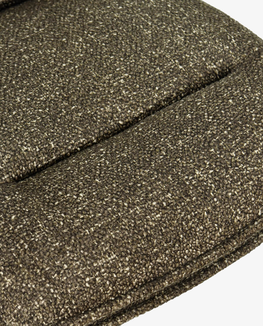 Höhenverstellbarer Drehbarer Bouclé-Barhocker mit Fußstütze