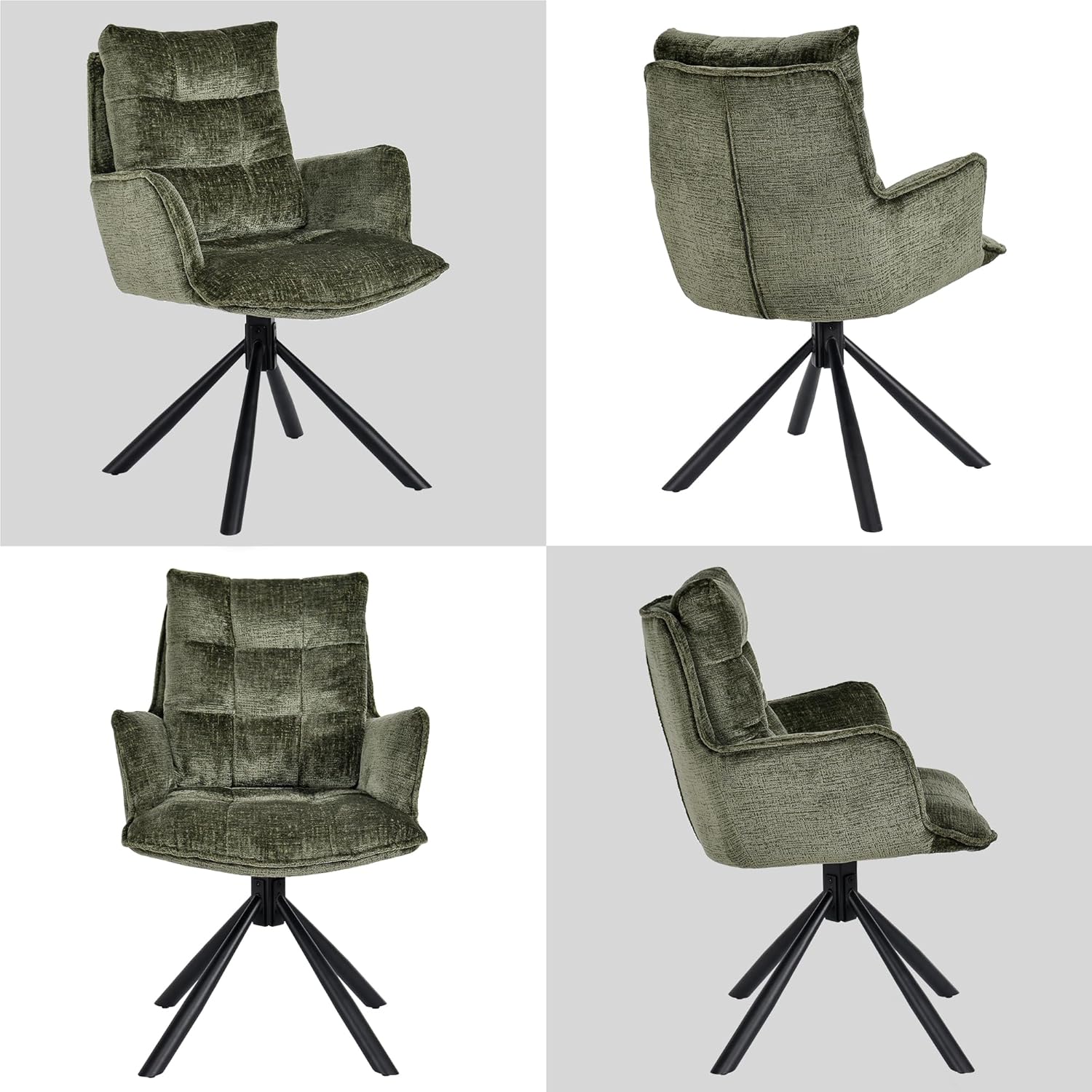 Duhome 180° drehbarer Esszimmerstuhl mit automatischer Liegefunktion