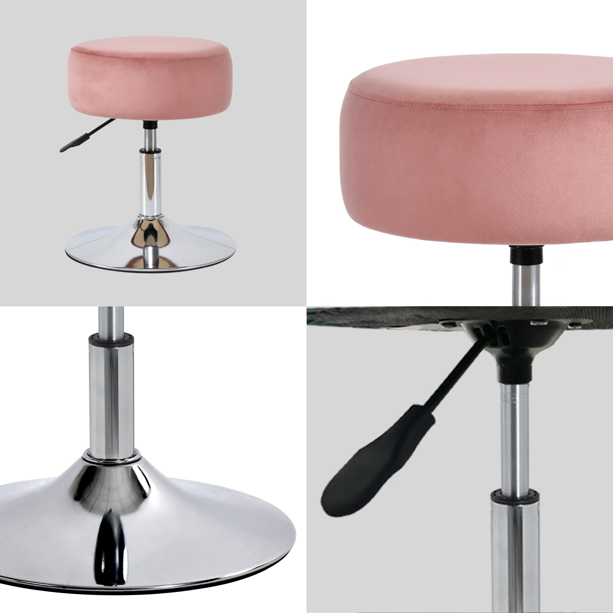 Drehhocker Sitzhocker Hocker RUND höhenverstellbar drehbar aus Kunstleder Farbauswahl Duhome 428S