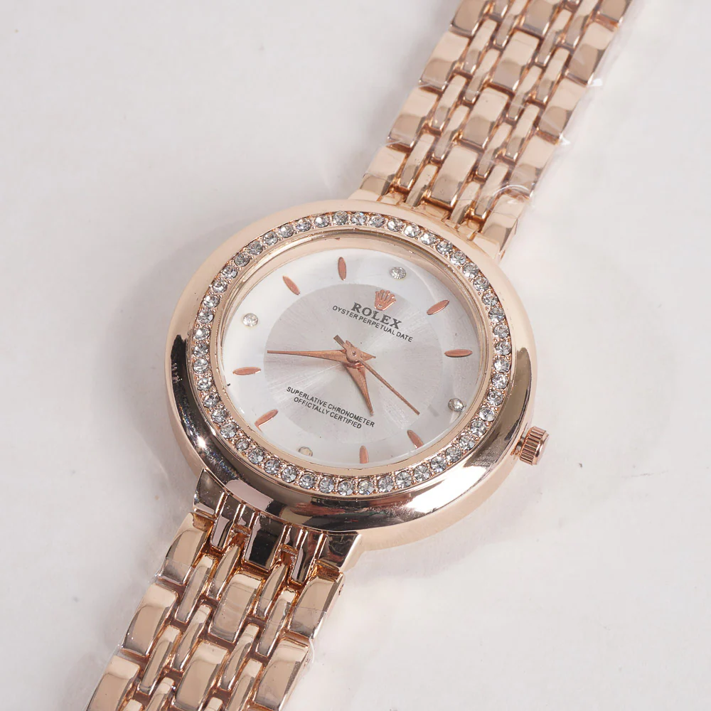 Women Chain Wrist Watch Rosegold R