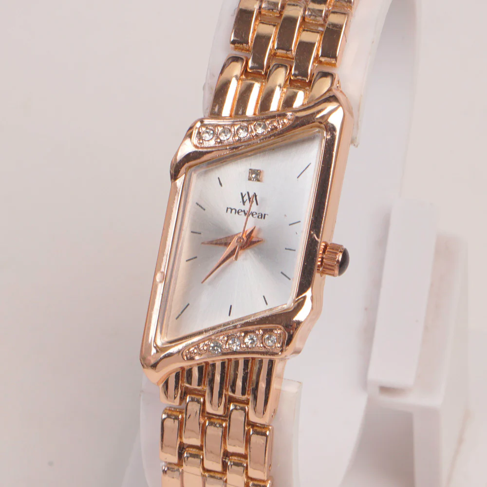 Rosegold Woman  Chain Watch white