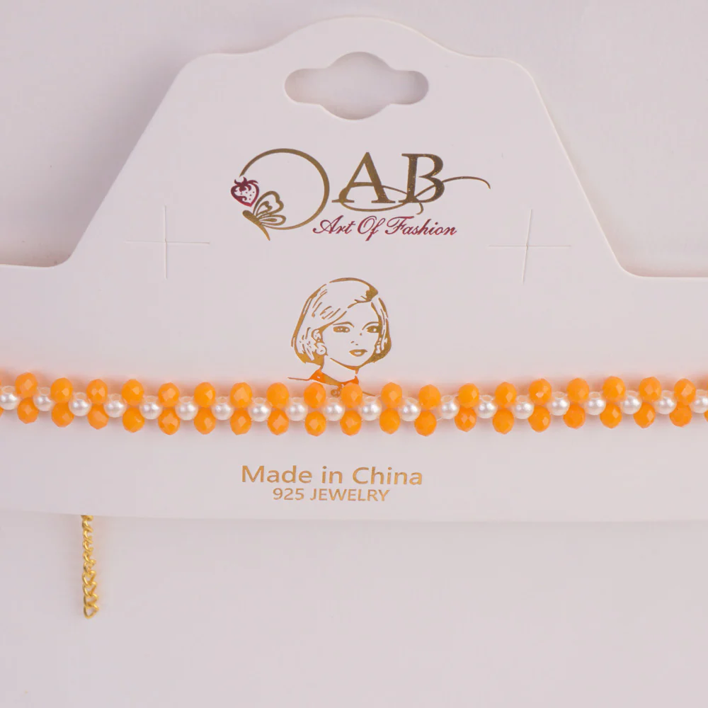 Women Choker Yellow Design