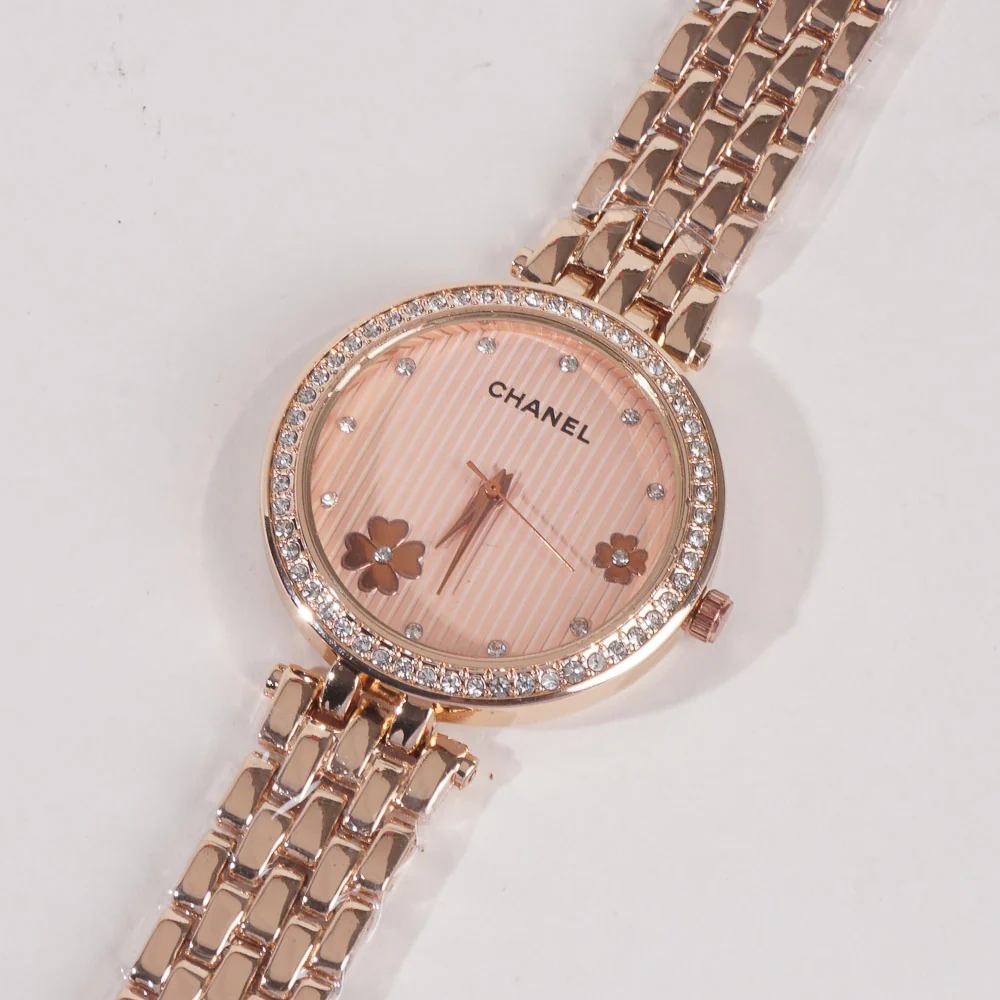 Women Chain Wrist Watch Rosegold C