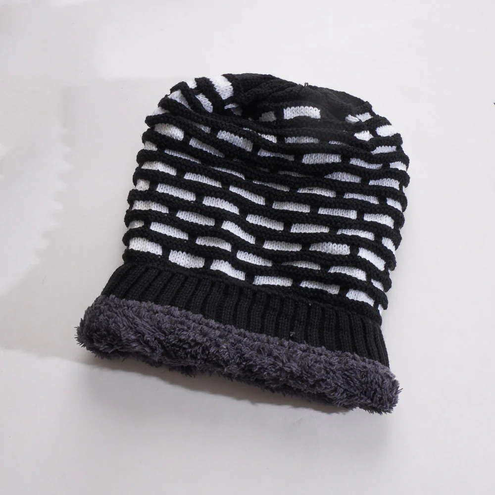 Winter Beanies For Men & Women Black Long Cap
