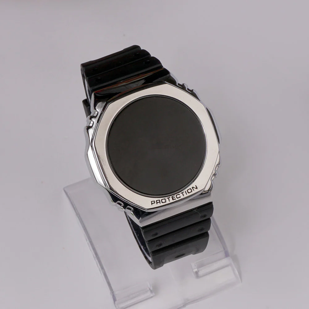 Digital LED Mans Watch Silver